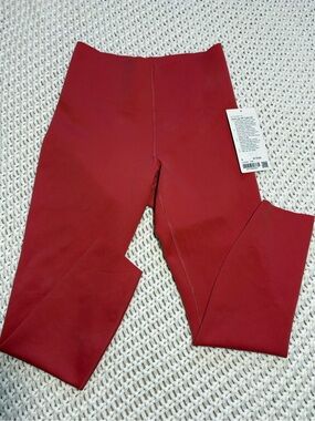 lululemon desert red glow up hr tight 25” size 8